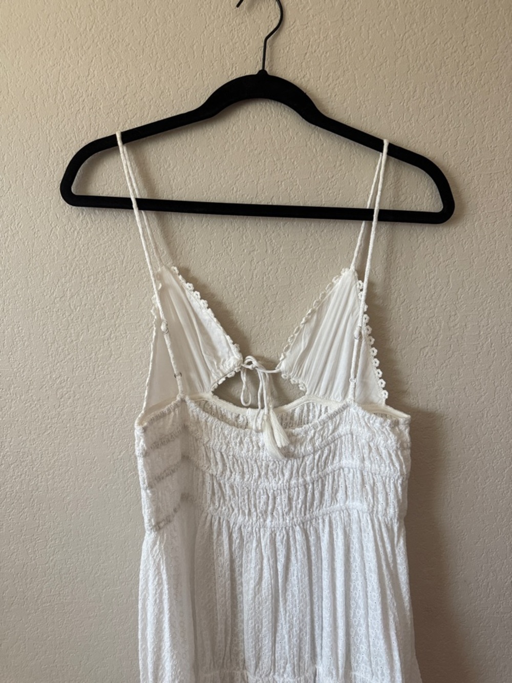 Tularosa White Tiered Maxi Dress with Spaghetti Straps - Picture 4 of 6